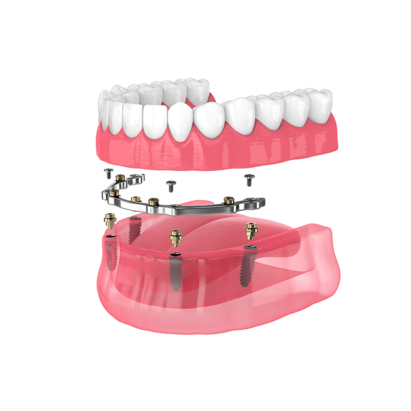 3D illustration of all on 4.